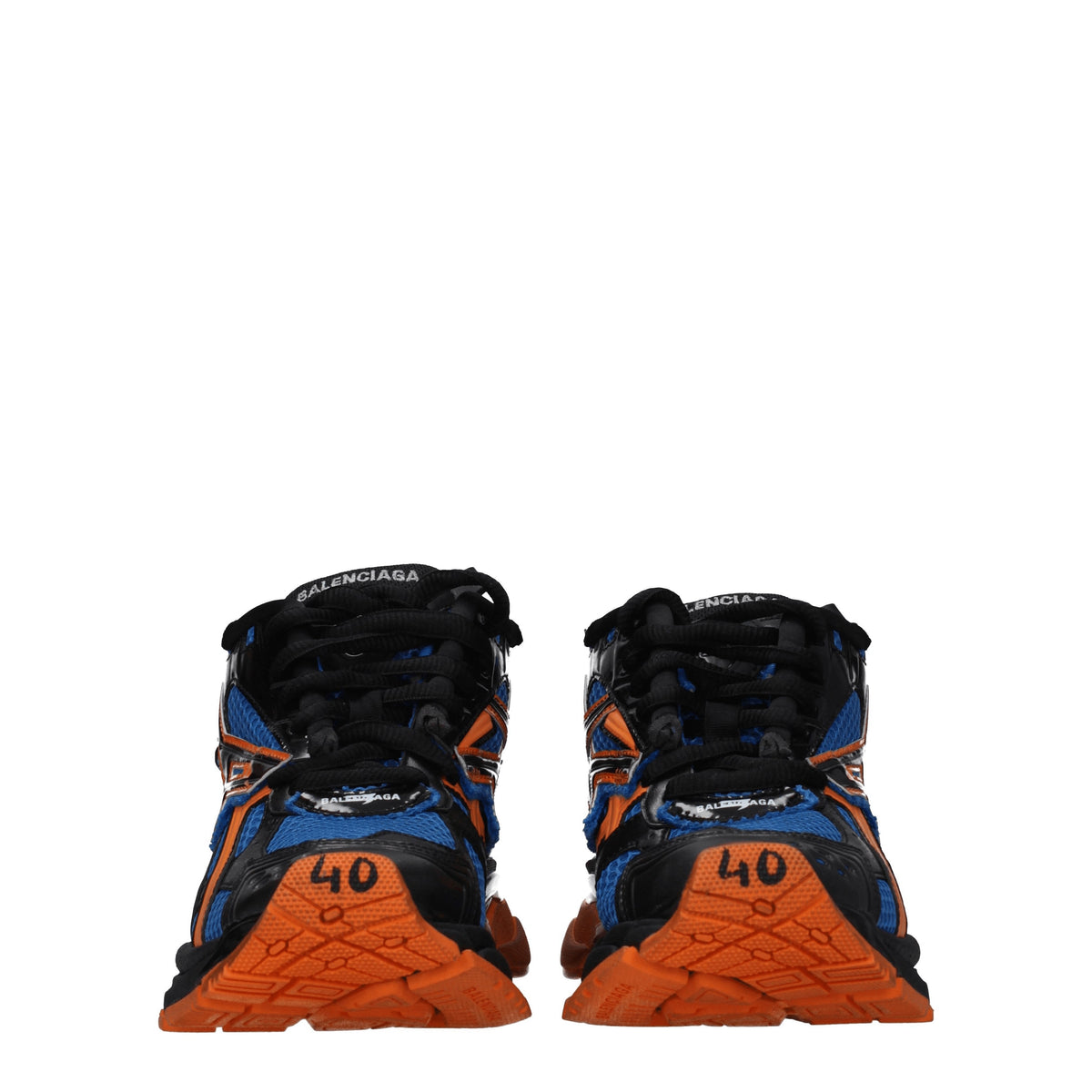 Balenciaga バレンシアガスニーカーランナーマンファブリックブルー/オレンジ - Image 4