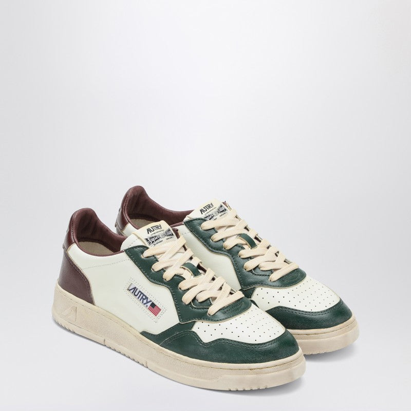 Autry Autry White/Green/Rum Medalist Low Super Vintageスニーカー - Image 4