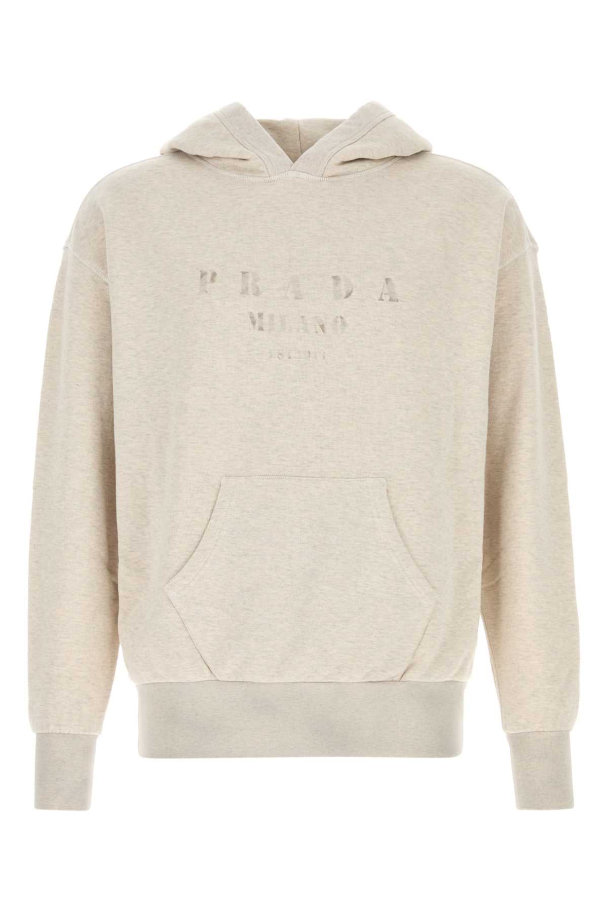 Prada プラダメランジ砂コットンスウェットシャツ - Image 4