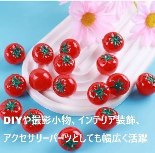 Mini Tomatoes, Set of 30, Food Samples, Resin Cute, Food Models, Store Exhibitions, DIY, Miniatures, Small Accessories, Display Etc. (30)