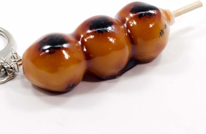 Food Sample Keychain: Irresistibly Yummy Mitarashi Dango 109OK
