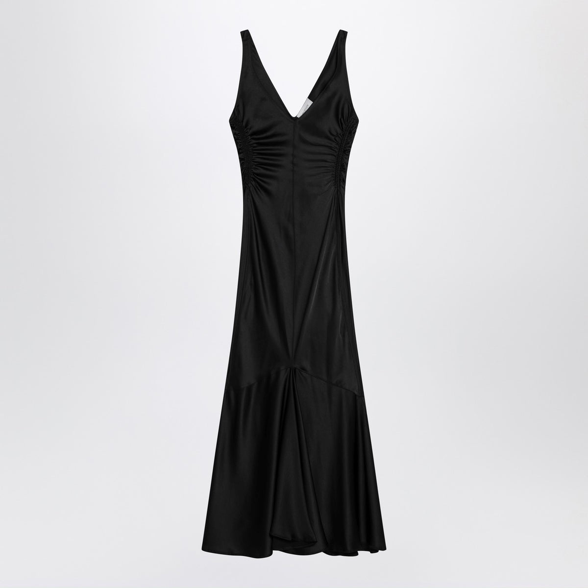 Sportmax サテンのスポーツマックスロングブラックドレス - Image 4