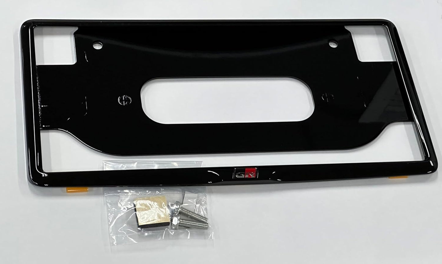 Toyota 08407-18000 Genuine Parts GR Logo License Frame Piano Black