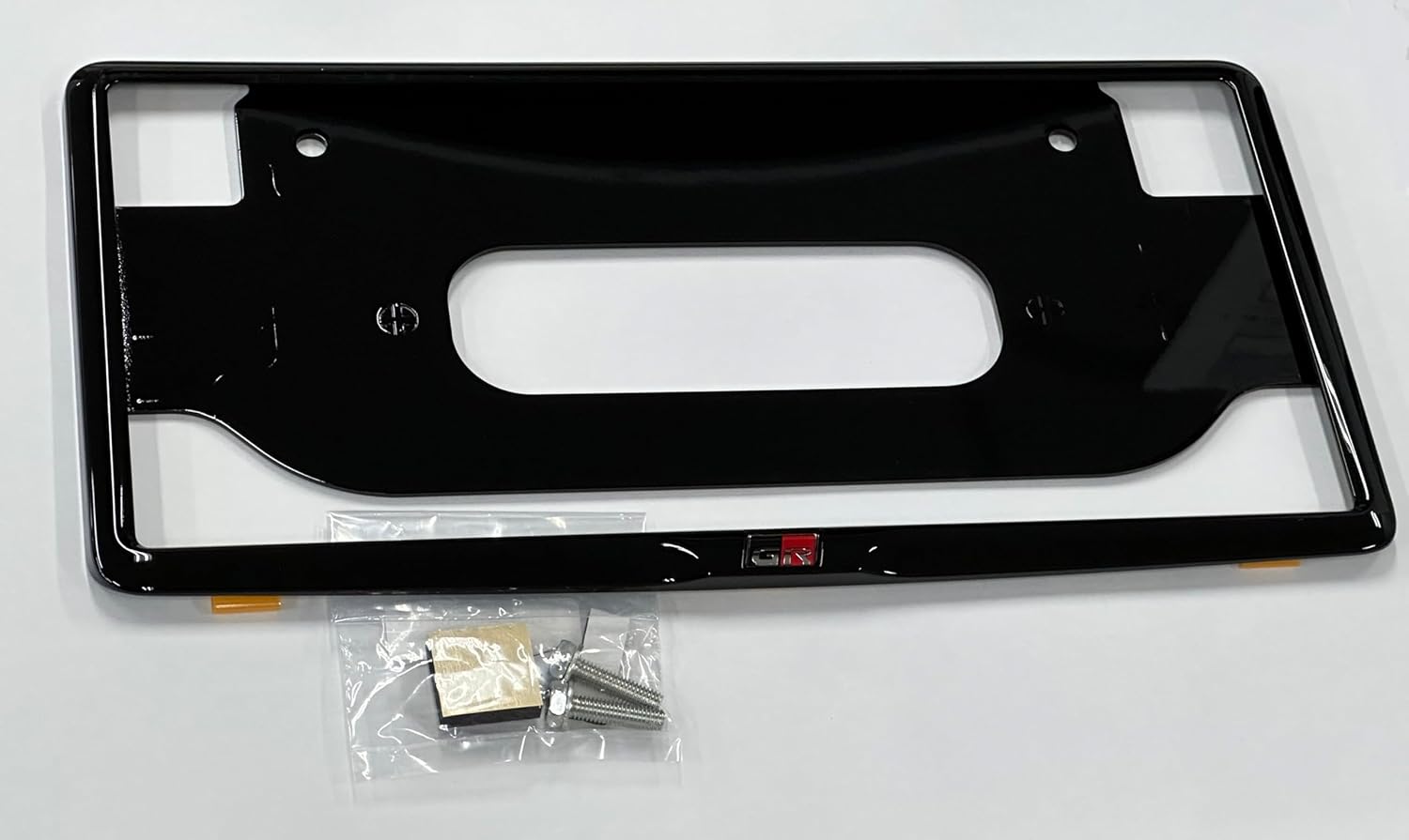 Toyota 08407-18000 Genuine Parts GR Logo License Frame Piano Black