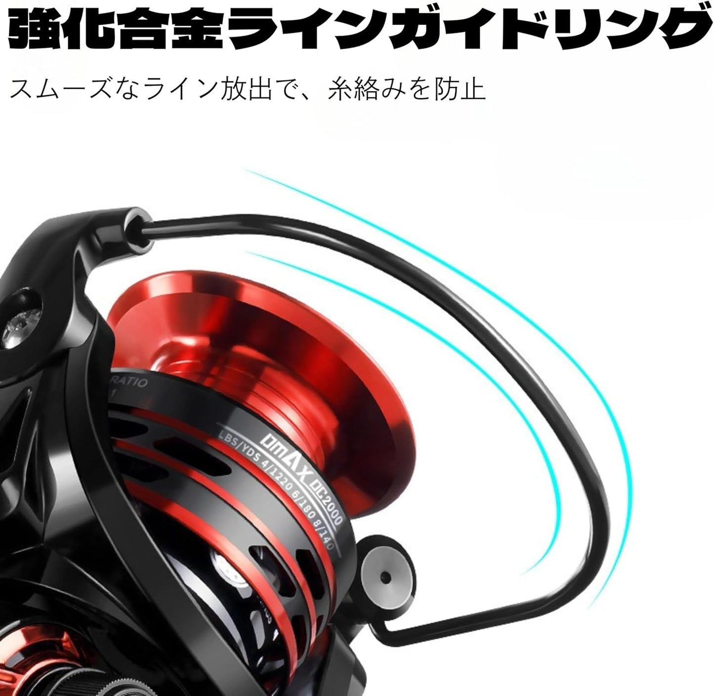 スピニングリール 1000番 2000番 3000番 4000番 5000番 6000番 7000番 釣り リール 遠投 最大ドラグ力12KG 海釣り 川釣り 湖釣り 防波堤 渓流釣り 釣り具 [並行輸入品]