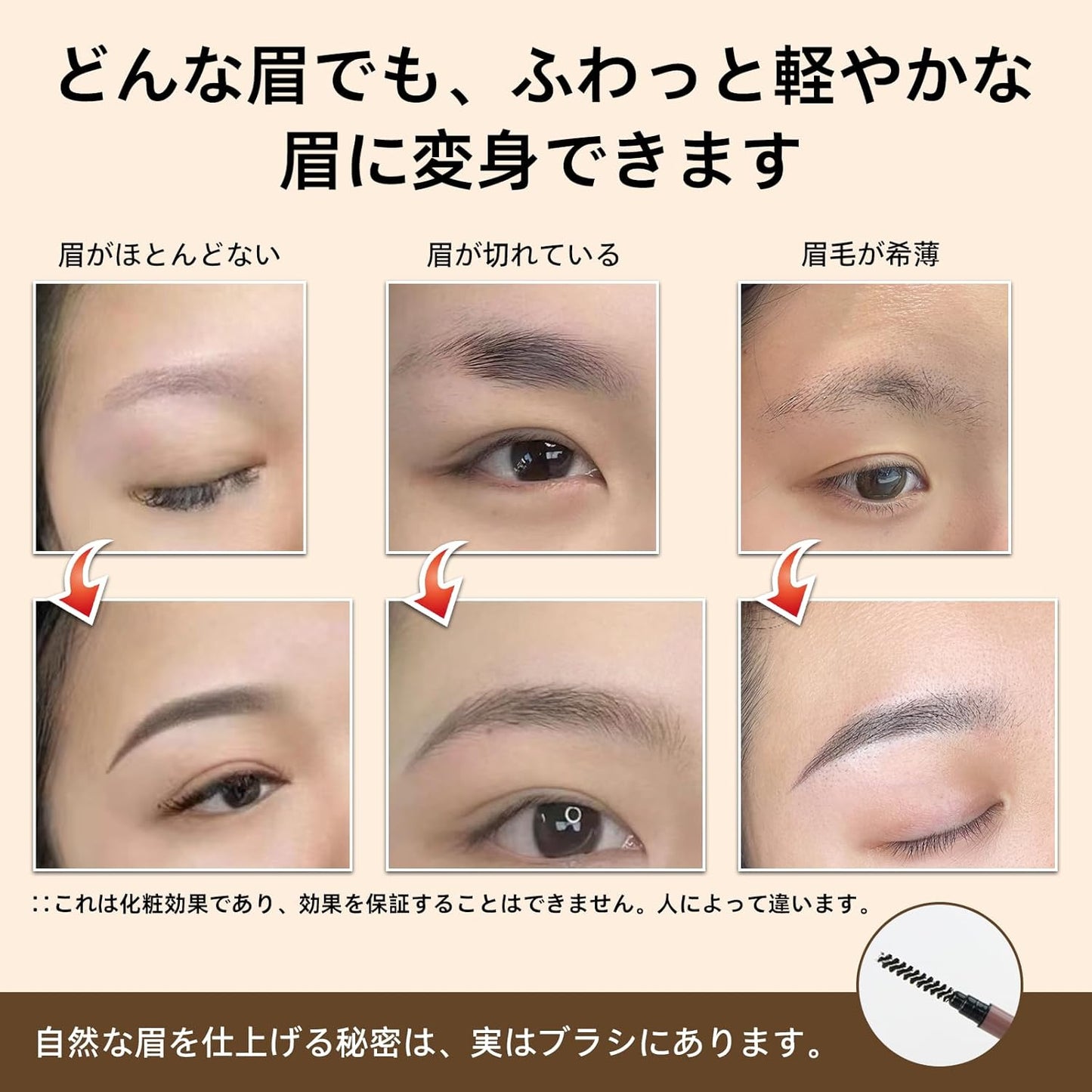 Ultra Fine Core Eyebrow Pencil, Brush Included, Eyebrows That Do Not Come Off Easily, Includes Refill Cartridge with the Same Color, Resistant to Water, Sweat and Sebum, #2, Natural Brown