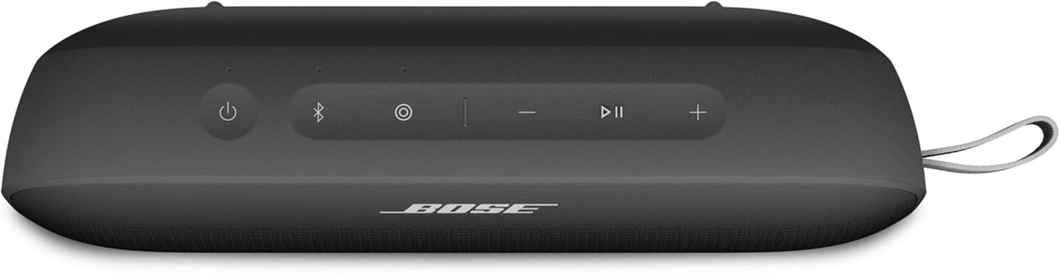 Bose SoundLink Flex Portable Speaker (2nd Gen) Wireless Bluetooth Mini Portable Speaker with Hi-Fi Audio, Up to 12 Hours of Playtime, Waterproof and Dustproof, Black