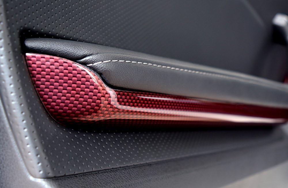 SecondStage Toyota 86 Early / Late Door Handle Panel Under, Red Carbon T334D1R