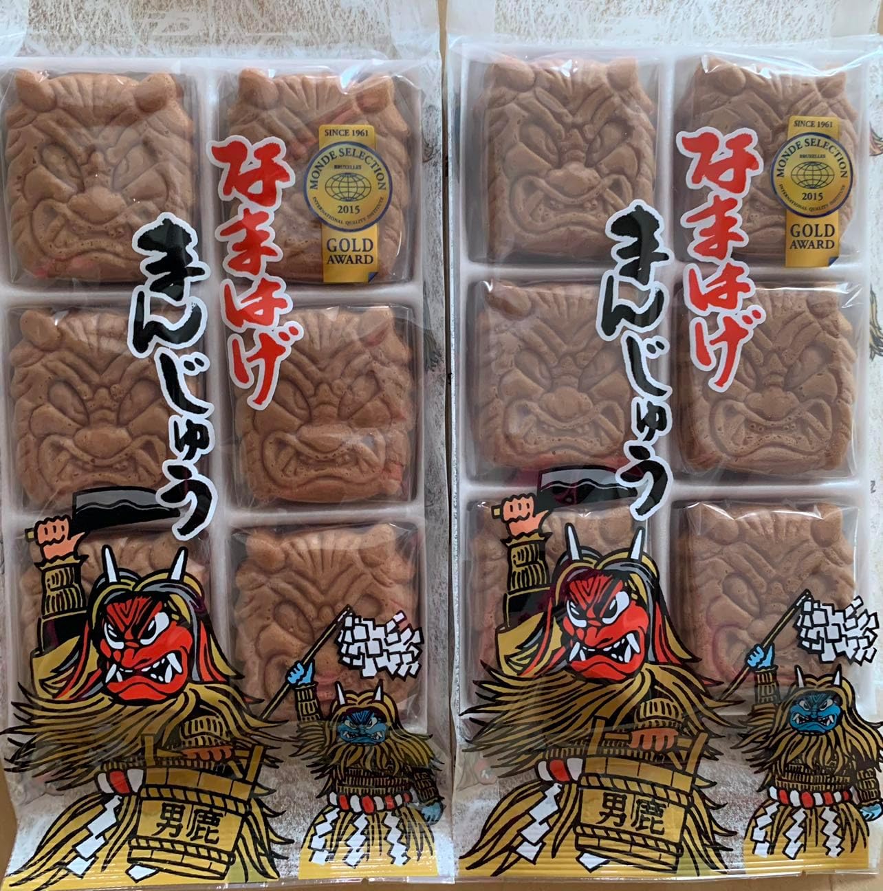 Akita Meika Fujita Confectionery, Japanese Sweets, Namahage Manju with Koshian, 6 Pieces x 3 Bags, Manju, Sweets, Individual Packaging, Fresh Confectionery, Dagashi, Japanese Sweets, Post Mailing