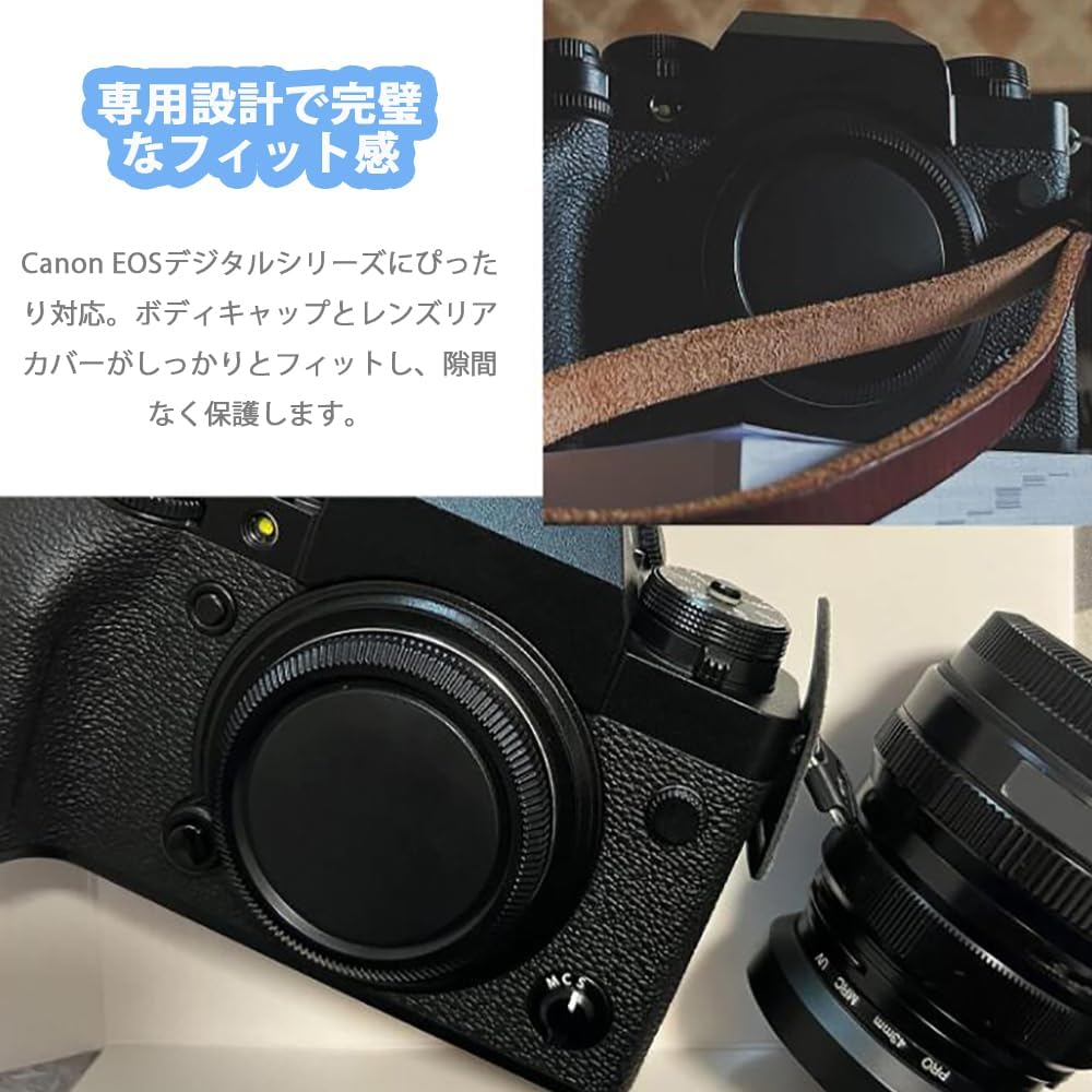 CHENLONB Lens Body Cap Lens Rear Cover for Canon Canon EOS Series Common and Compatible Cap Set of 2