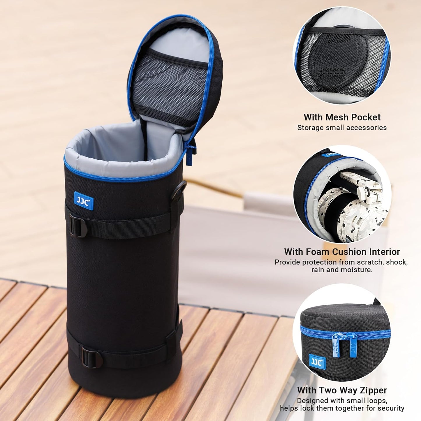 JJC DLP Series Lens Pouch Case Bag, Black, Compatibility