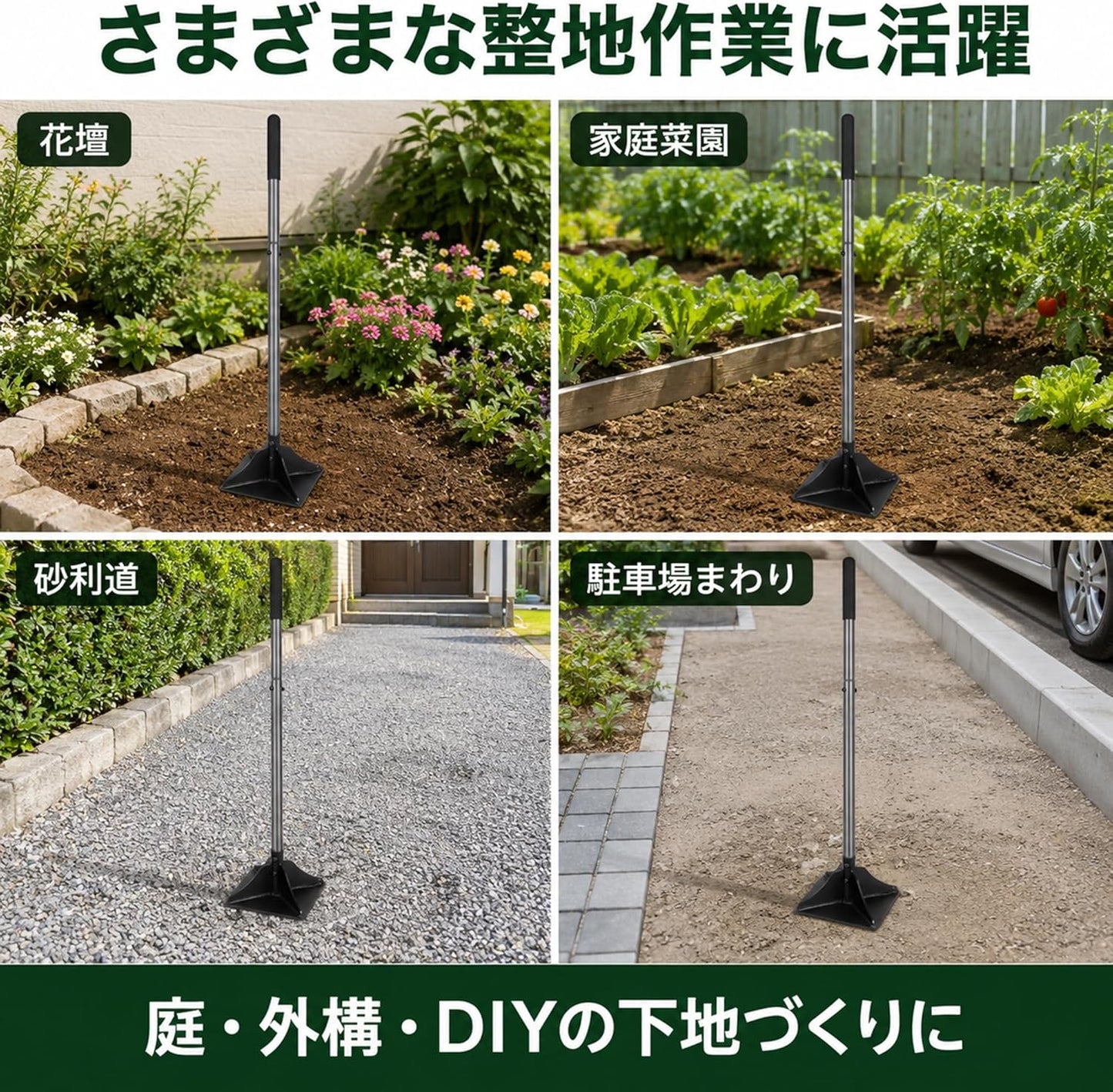 Walensee Steel Tamper with 122cm Handle, Compacting Tamper with Rubber Grip, Asphalt Tamper, 20cm x 20cm Square Rammer, Labor-saving, All-steel, High Durability, Ideal Tool for Ground Leveling, Paving