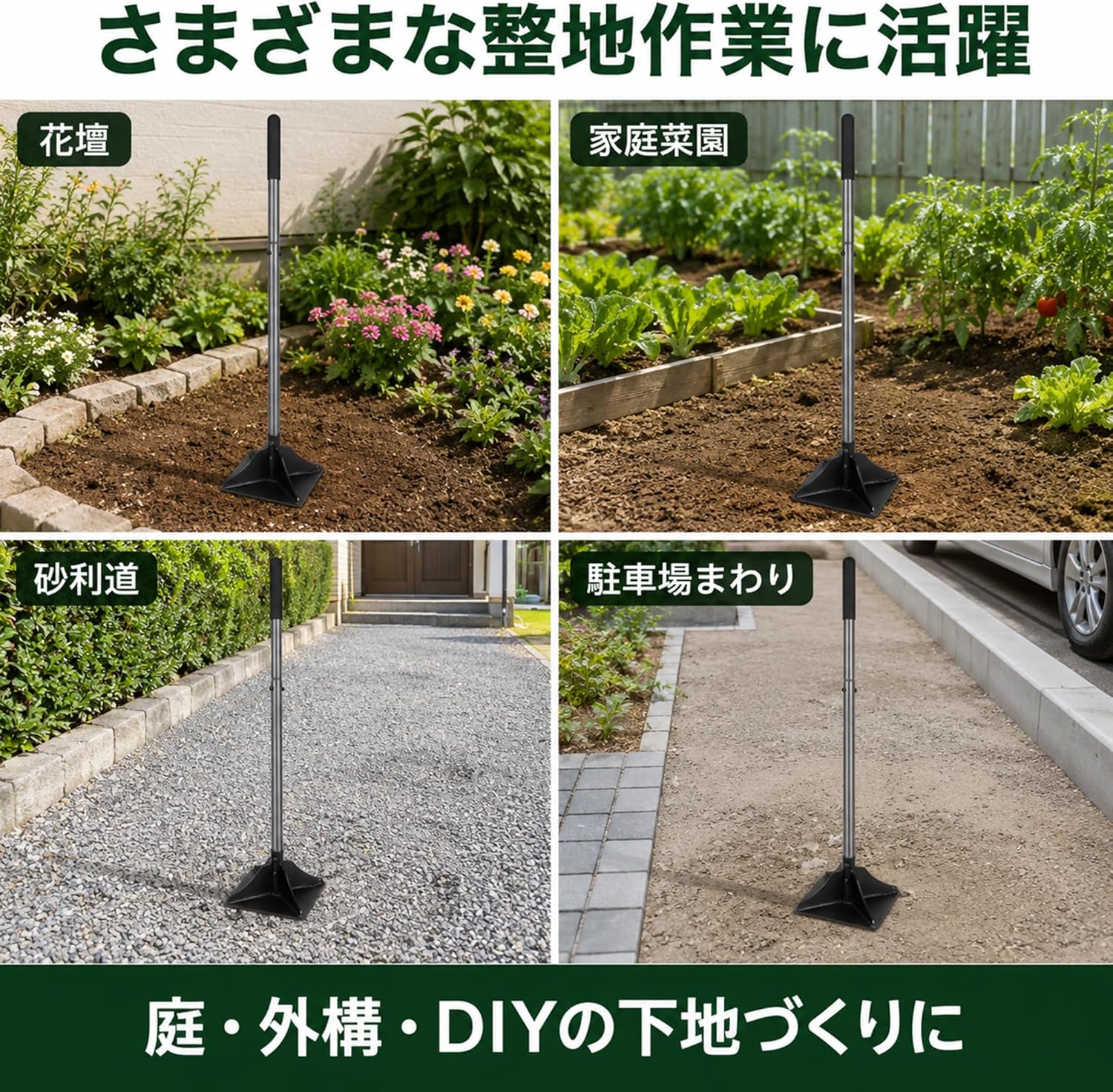 Walensee Steel Tamper with 122cm Handle, Compacting Tamper with Rubber Grip, Asphalt Tamper, 20cm x 20cm Square Rammer, Labor-saving, All-steel, High Durability, Ideal Tool for Ground Leveling, Paving