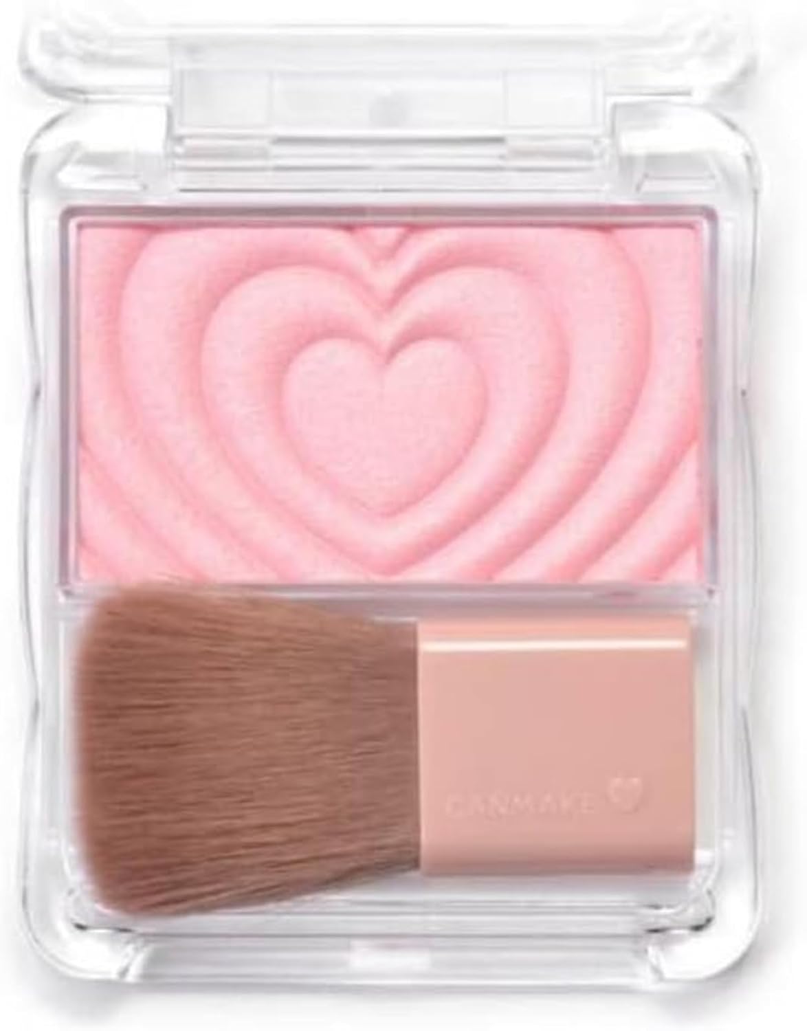 Canmake Powder Cheeks P02 Little Shy Pink, 0.07 oz (1.8 g), Teak Transparent, Clear, Glossy, Pink