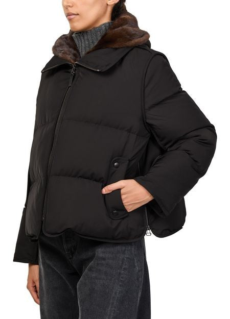 YVES SALOMON Puffer jacket with a mink fur hood - Image 4