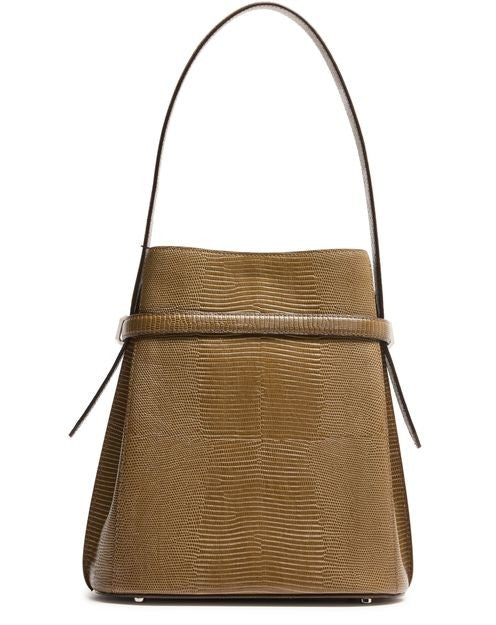 TOTEME Belted lizard embossed bucket bag - Image 4