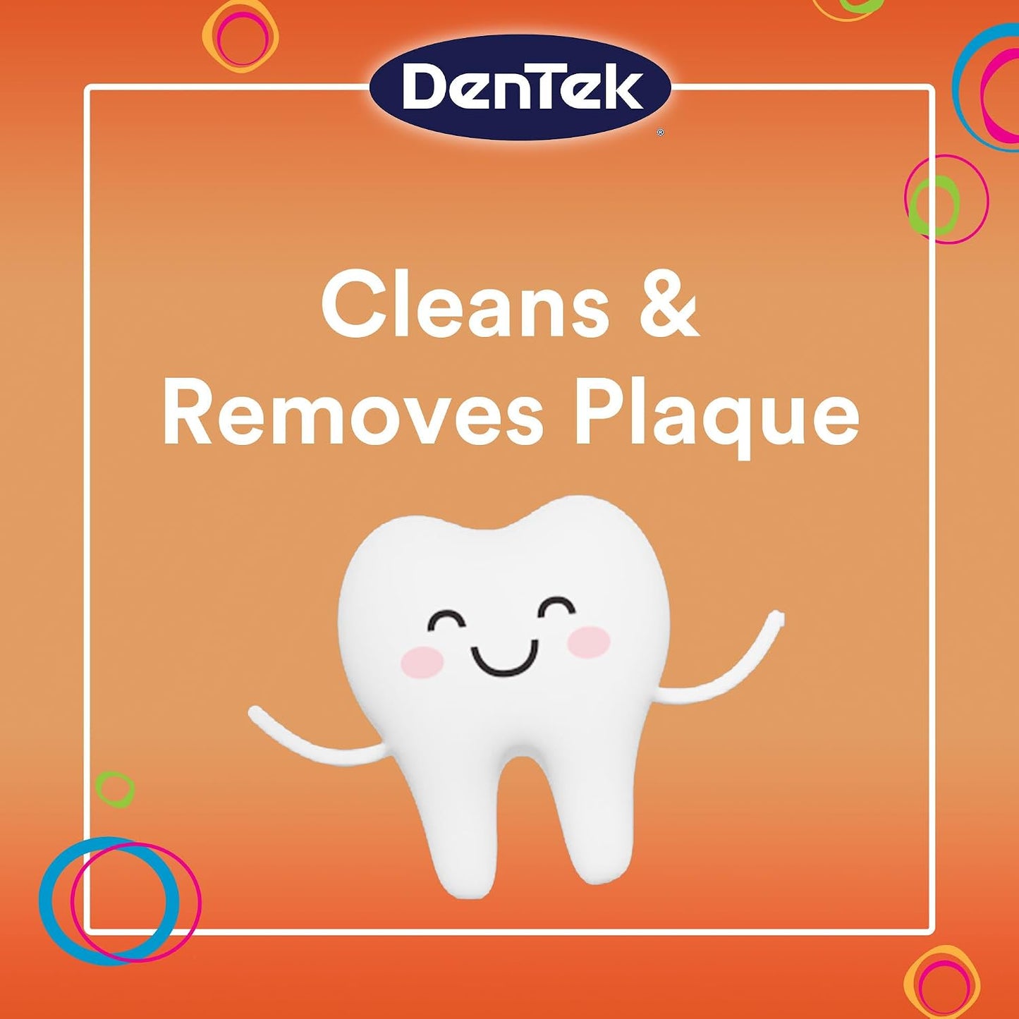 DenTek Fun Flossers - Palillos de hilo dental para niños con sabor a fruta silvestre, 90 unidades