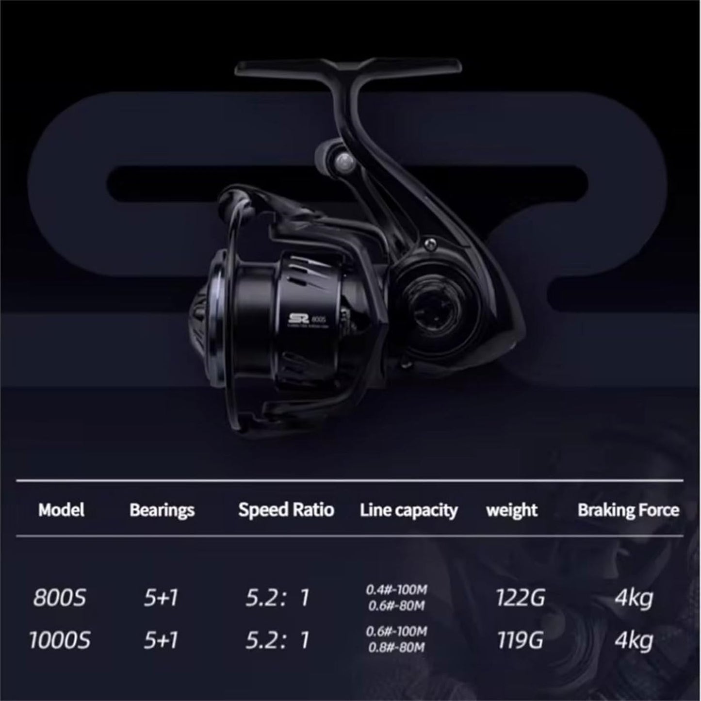 Carbon Rotation Reel Lightweight Surf Casting Spinning Reel 5.2:1 High Speed Gear Ratio Fishing Reel Withstand Strong Spinning Fishing Reel