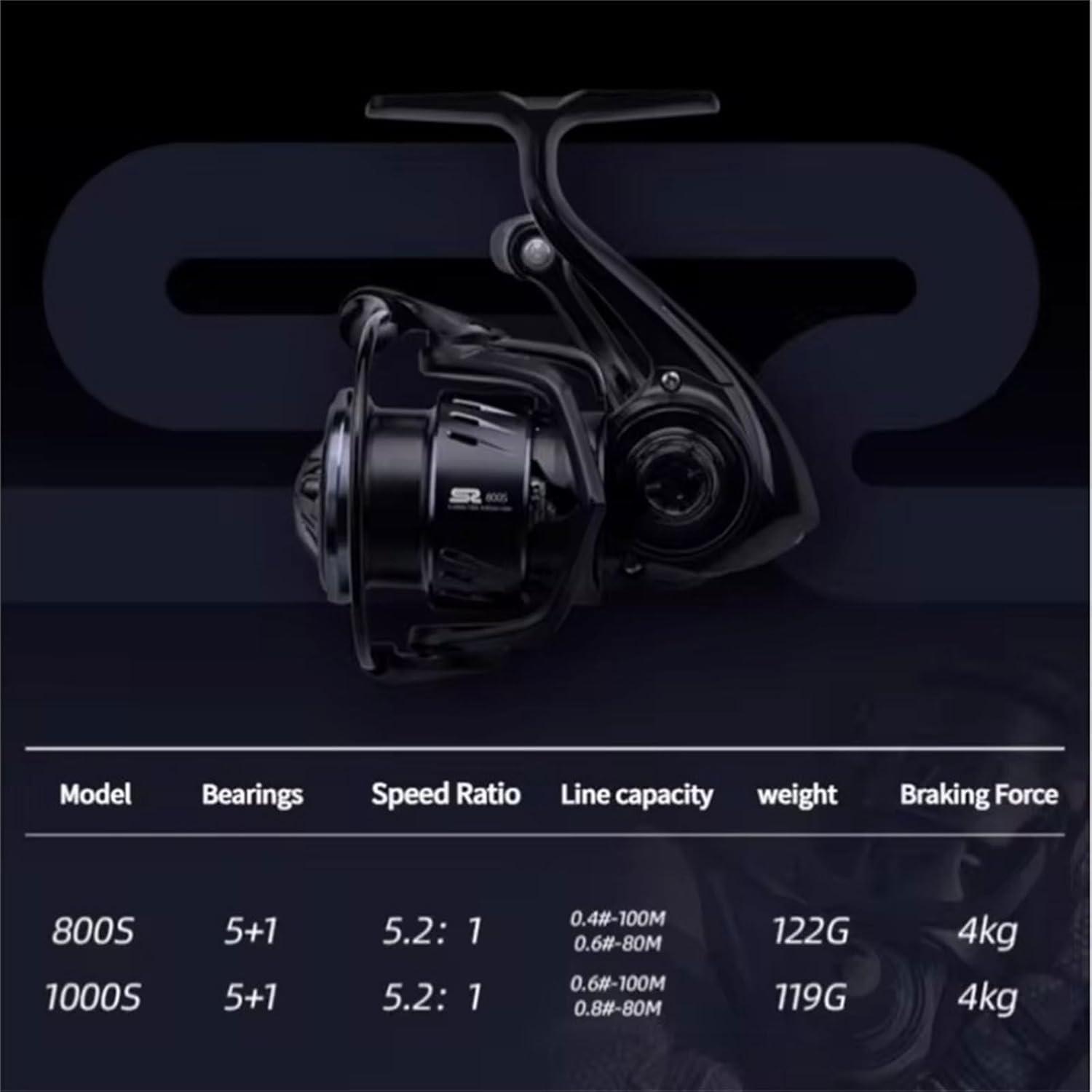 Carbon Rotation Reel Lightweight Surf Casting Spinning Reel 5.2:1 High Speed Gear Ratio Fishing Reel Withstand Strong Spinning Fishing Reel