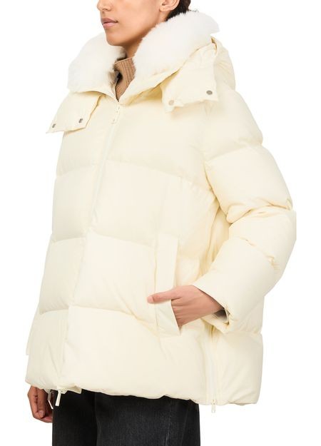 YVES SALOMON Hooded puffer jacket with a fox fur collar - Image 4
