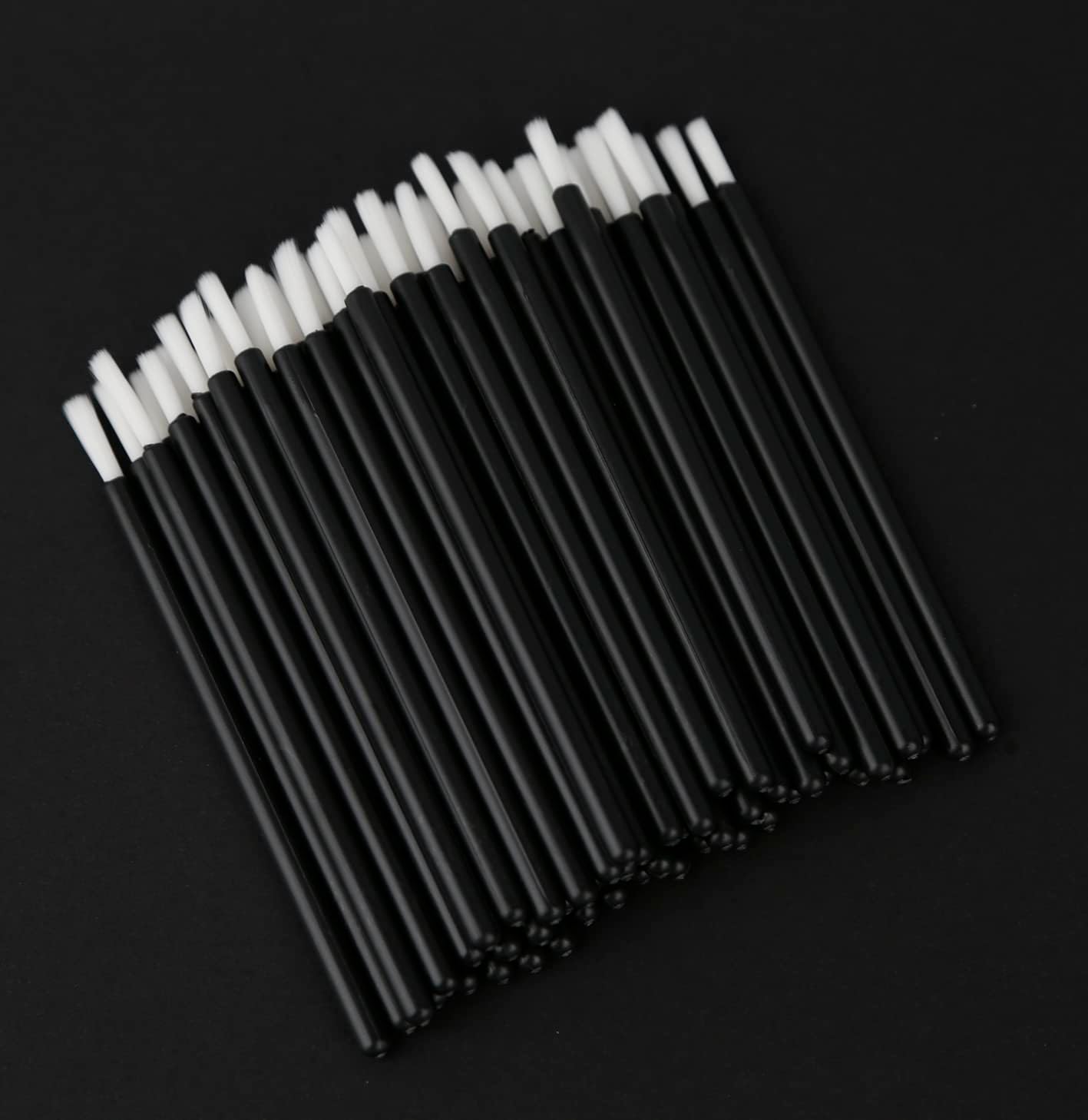 KOLAMOON 100 Pcs Disposable Brushes Plastic Paint Brushes Model Brushes Paint Melting Putty Cement Glue Plastic Model Figures Painting Brushes Large Capacity (Thick Brush)