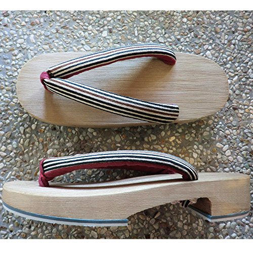 300 Years of Tradition Connected by Craftsmen Kiso Geta, Women's, Striped Pattern, Traditional Crafts, Made in Japan