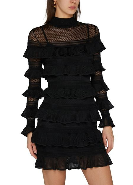 ZIMMERMANN Crush フリル付き ハイネックミニドレス - Image 4