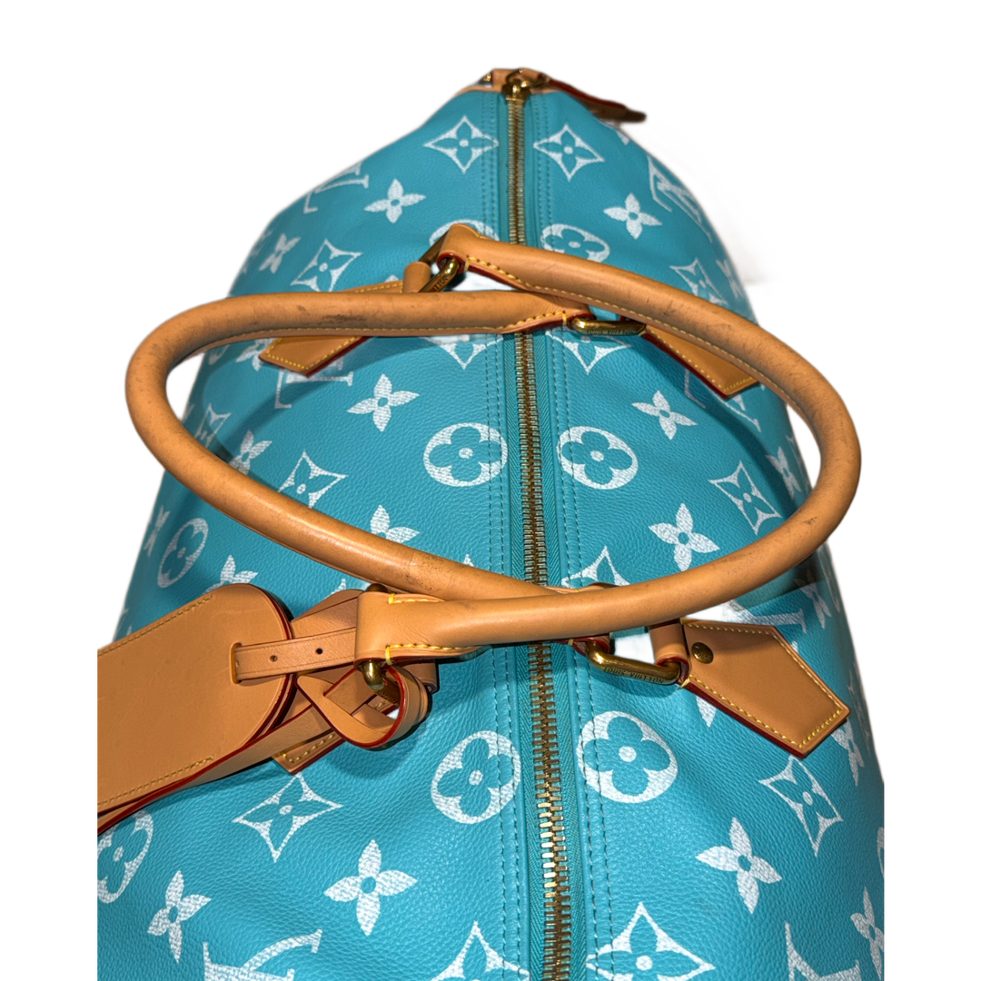 LOUIS VUITTON 'TURQUOISE' SPEEDY P9 BANDOULIÉRE 50 DUFFLE BAG