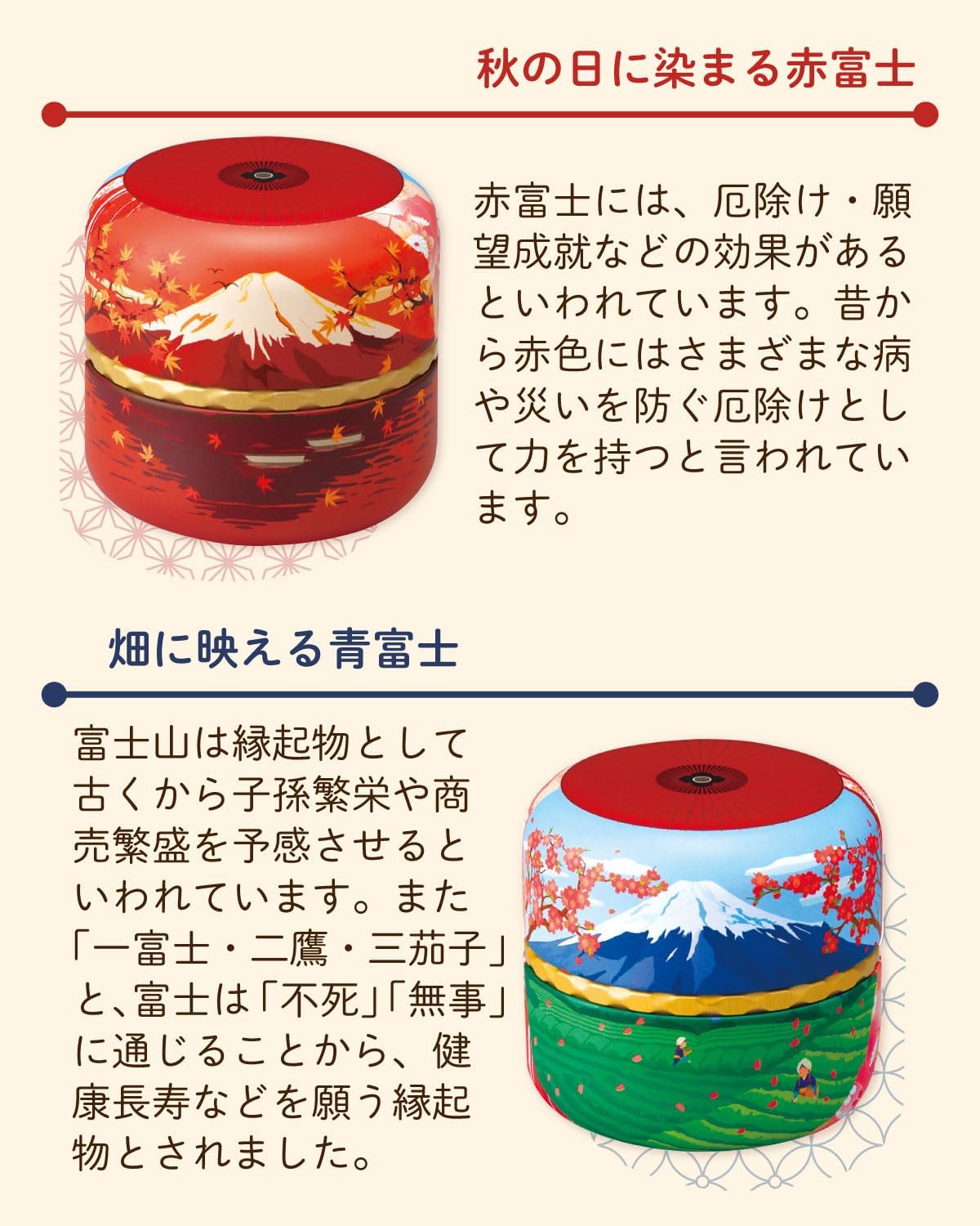 Arahataen Japanese Tea Gift Set Fuji Calendar Can 70g×2 Bottles Boxed Natsume Can Gift Set Shizuoka Green Tea Deep Steamed Tea Leaves Gift Present Makinohara Tea Fujisan Auspicious Object