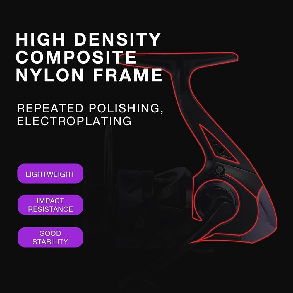 Ultra Light Spinning Reel 5.2:1 Gear Ratio Freshwater Saltwater Surf Fishing Reel Max Drag 11 lbs, Ice Fish Reel PW500