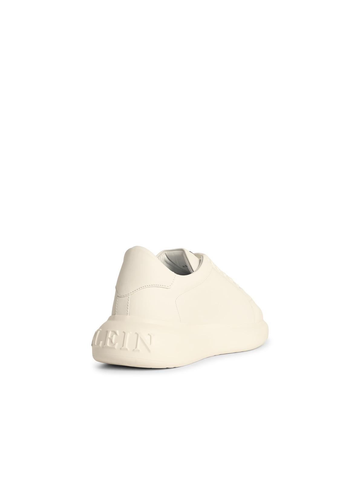 Philipp Philipp Plein 'Low Top Top New Basic Hexagon'白いリアスニーカー - Image 4