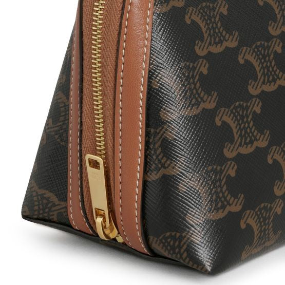 CELINE Clutch with chain in Triomphe canvas and lambskin - Image 4