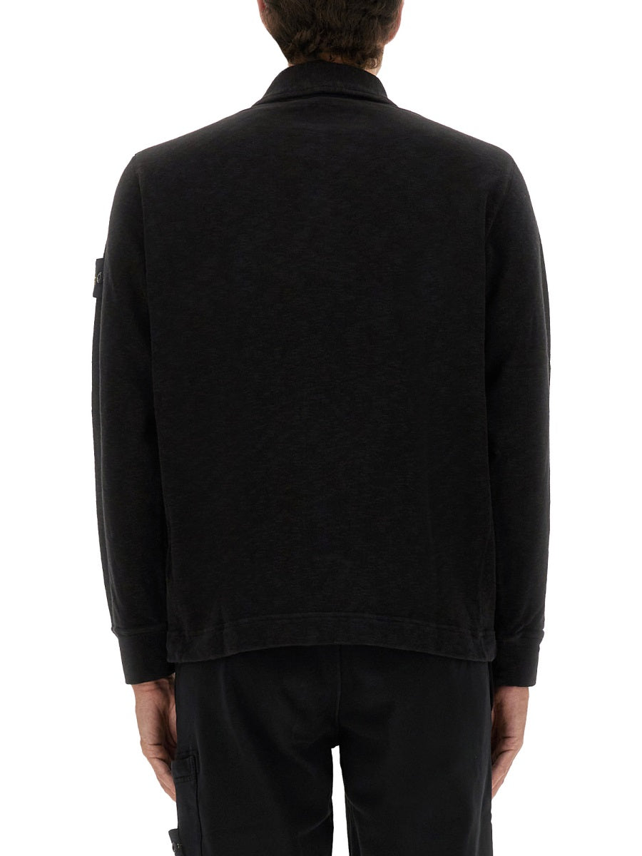 Stone Stone Island Cotton Vanisé Polo Shirt - Image 4