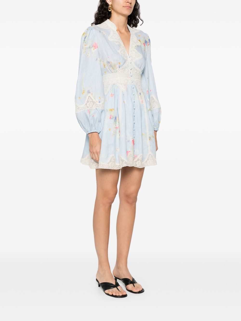 Zimmermann Zimmermann Lucky Linen Mini Dress - Image 4