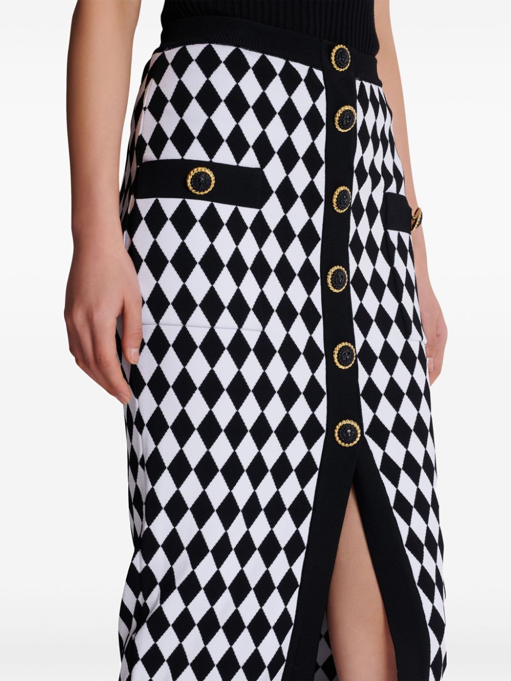 Balmain バルメインボタン付きミディスカート - Image 4