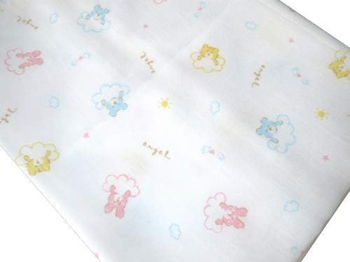 Angel Baby Gauze Set (3 Gauze Handkerchiefs, 2 Bath Gauze Set), 100% Cotton, Made in Japan, Fluffy and Gentle Texture