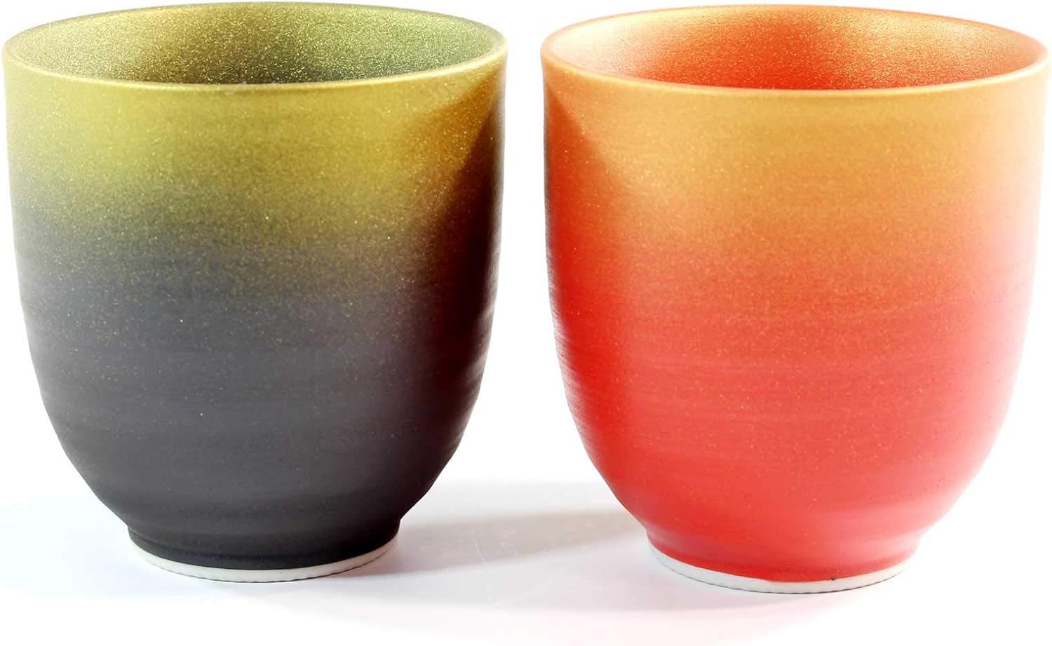 Traditional Arts Arita Ware Pottery Pottery Fujii Nishiki Kiln Gold Changing Color Tea Cup Pair Set in Paulownia Box Gift Present Souvenir