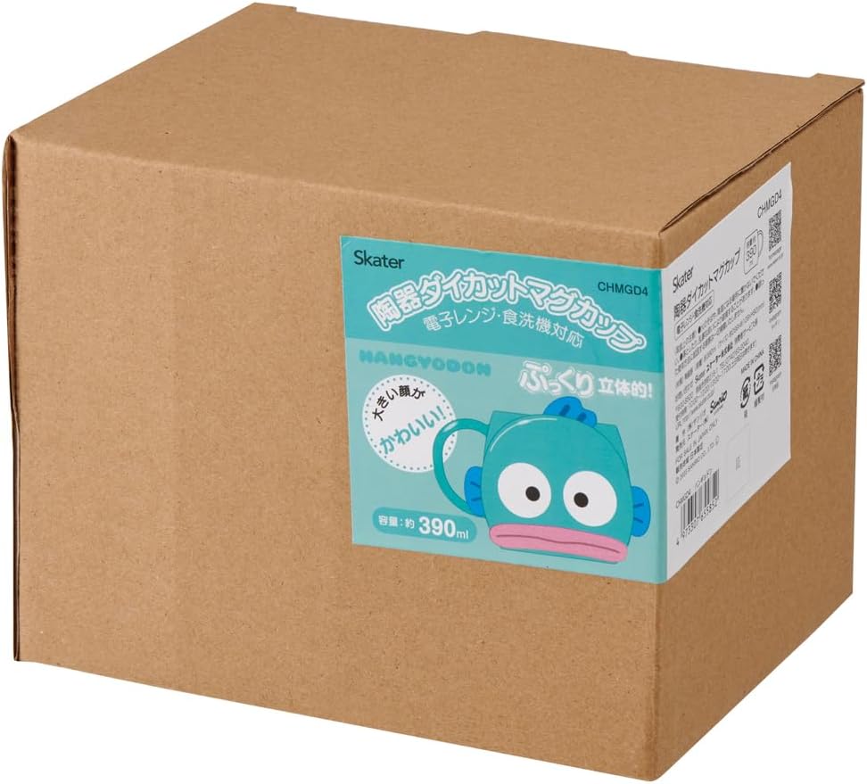 Skater CHMGD4-A Sanrio Ceramic Mug, 13.8 fl oz (390 ml), Die Cut