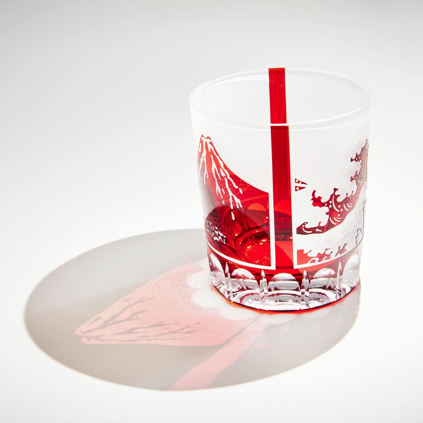 Mt. Fuji Rock Glass, Artisans, Handmade in Paulownia Box, Japanese Sake, Cold Liquor, Beer, Whiskey, Shochu, Stylish, Sake, Celebration, 6th Birthday, Wedding, Mother's Day, Father's Day, Gift, Popular Gift, 9.1 fl oz (260 cc), 2 Pieces, Red + Blue