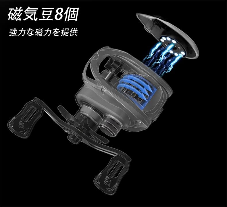 HICC50 Pro 136g Ultralight Baitcasting Reel BFS Baitcasting Fishing Reel 7.1/8.1 High Speed Gear Ratio 11+1BB 4KG Power Baitcasting Reel (8.1 Shallow Spool Left Hand)