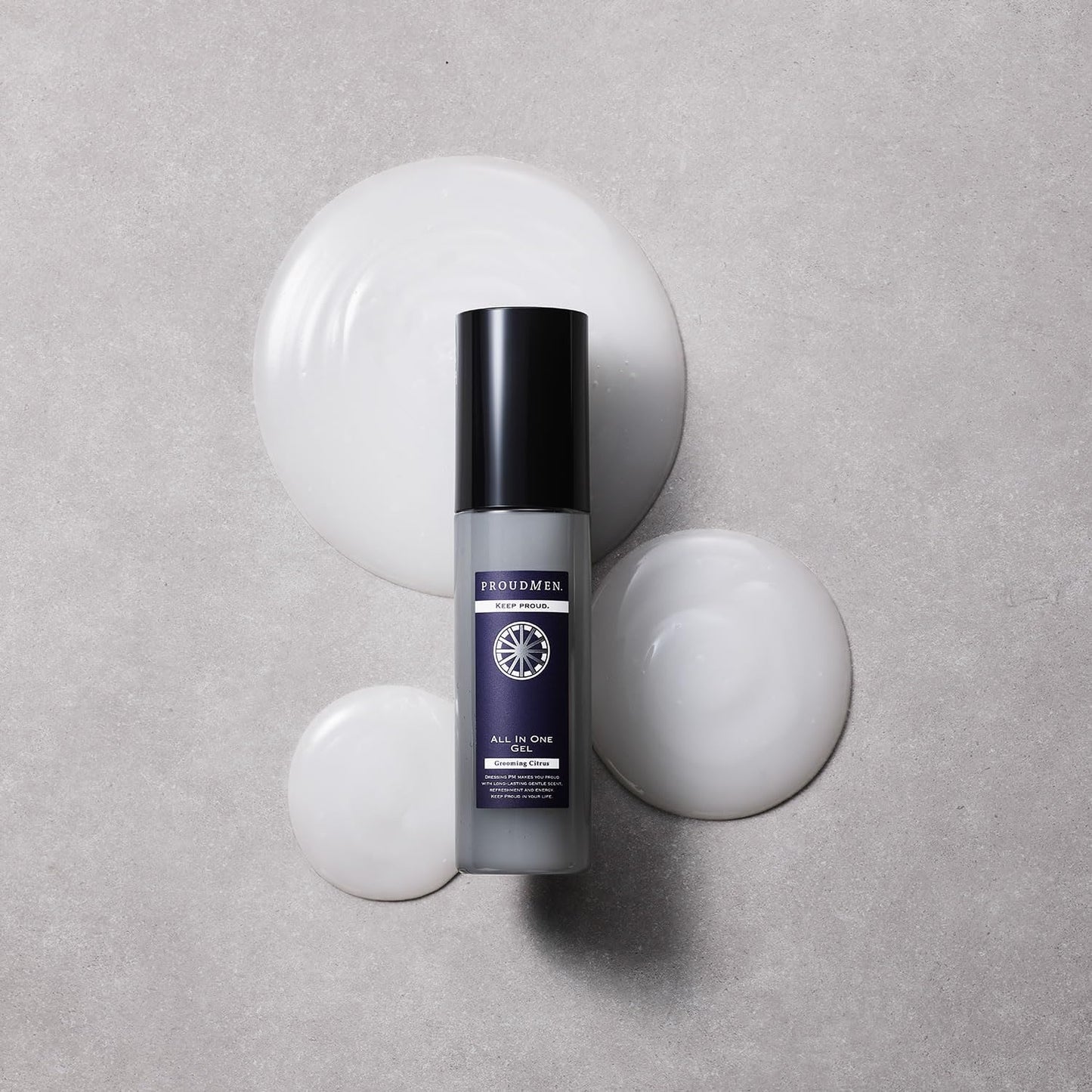 Proud Men All-in-One Gel, Grooming, Citrus Scent, 3.4 fl oz (100 ml), Lotion, Serum, Milky Lotion, Alcohol Free