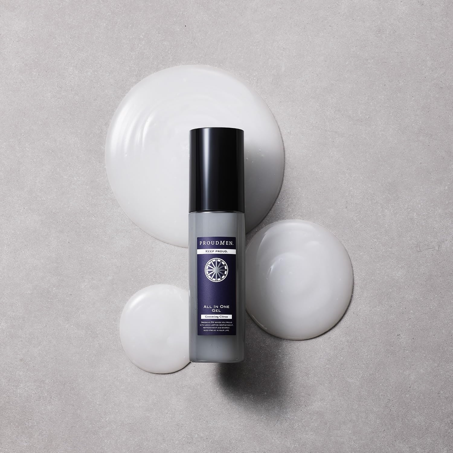 Proud Men All-in-One Gel, Grooming, Citrus Scent, 3.4 fl oz (100 ml), Lotion, Serum, Milky Lotion, Alcohol Free