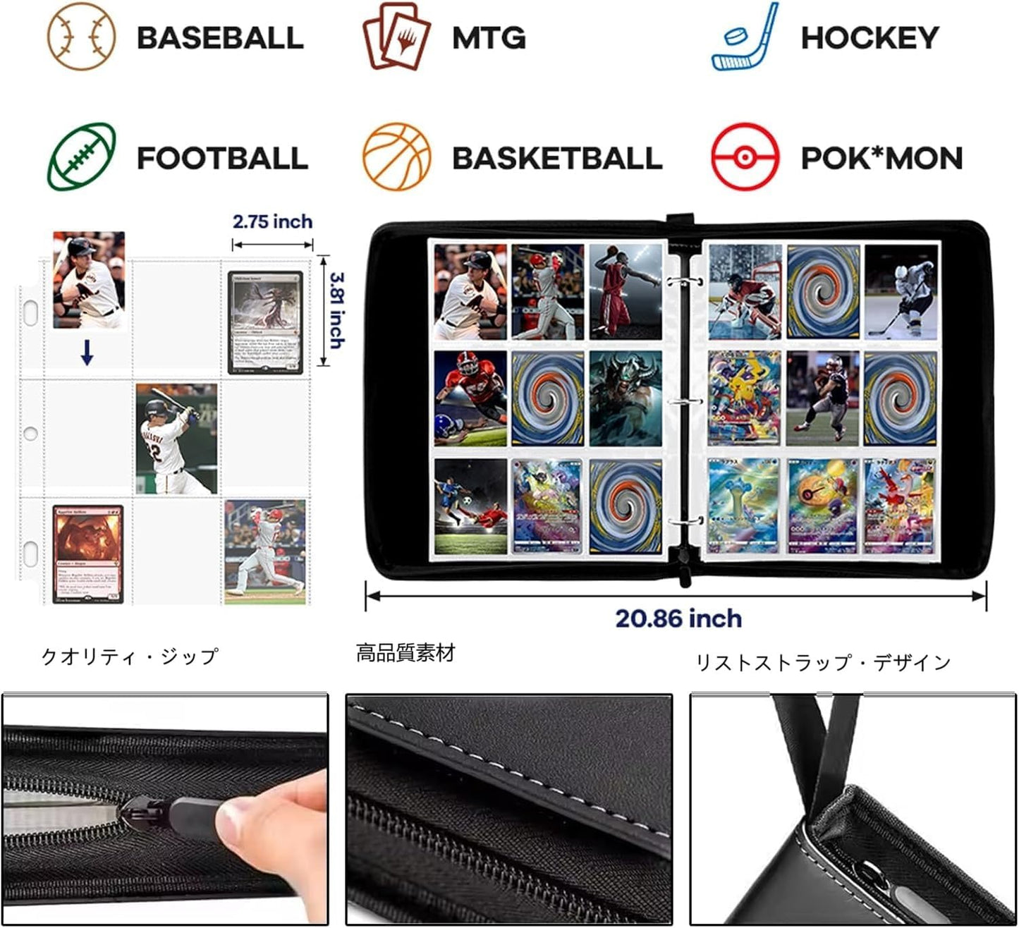 50 Pages 900 Card Binder Card File Card Holder Trading Card Files Trading Card Holder Trading Card Holder Trading Card Binder Trading Card Binder Pokémon Card Case Card File Card File 9 Pocket Card