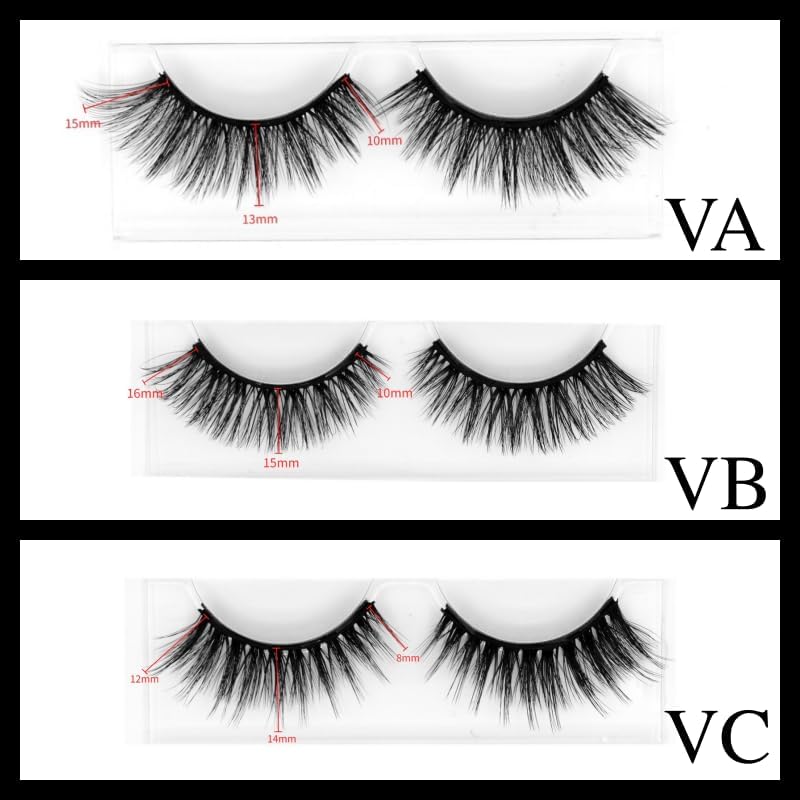 DIANA Magnetic False Eyelash Kit, 3 Types, A Type B Type, C Type Included [Magnetic False Eyelashes, Magnetic Eyelashes, Eyelashes, Repeatedly Used, Reusable, False Eyelashes, Matsueku Magunetic,