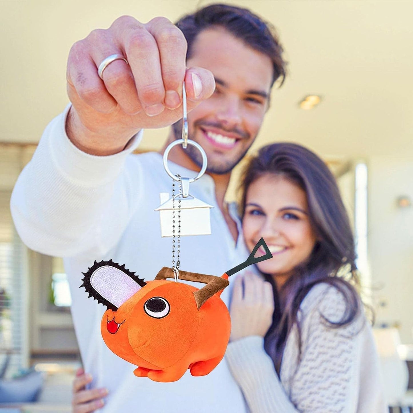 HGYBXWCA Pochita Keychain, Chainsawman, Key Charm, Keyring, Hand Strap, Popular Anime Characters, Car, Keychain, Bag Decoration, Moe Goods, Prop, Stylish, Lightweight, Sawner's Keychain, Cosplay