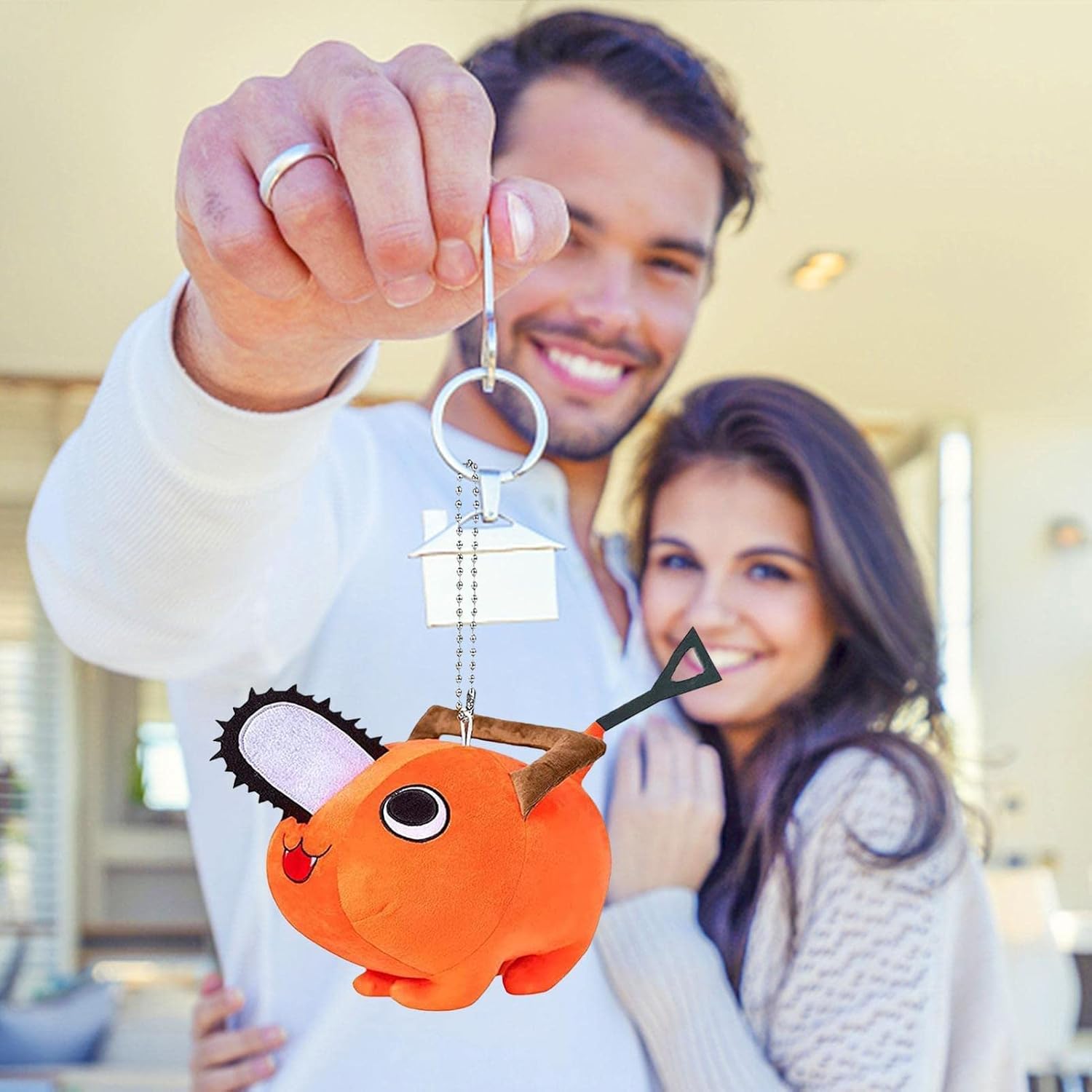 HGYBXWCA Pochita Keychain, Chainsawman, Key Charm, Keyring, Hand Strap, Popular Anime Characters, Car, Keychain, Bag Decoration, Moe Goods, Prop, Stylish, Lightweight, Sawner's Keychain, Cosplay