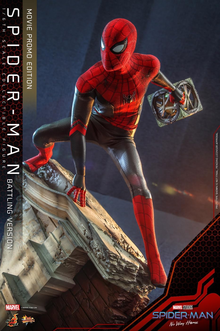 Movie Masterpiece Spider-Man: No Way Home 1/6 Scale Figure Spider-Man (Battle Version) [Promo Edition]
