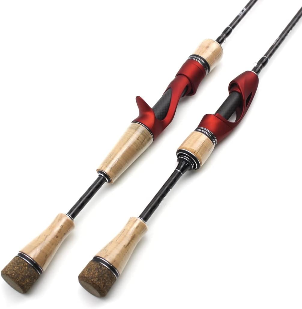 NOSTA Ultra Light Carbon Fishing Rod L Power Lures Spin/Cast Fishing Rod Bait Weight 2-12g Shore Cast Rod Professional Pike Trout Bait Fishing Rod Rods Surf Fishing Lures Fishing Rod 1.8M 1.98M 2.15M