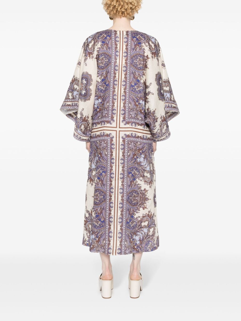 Zimmermann Zimmermann Paisleyプリントリネンミディドレス - Image 4