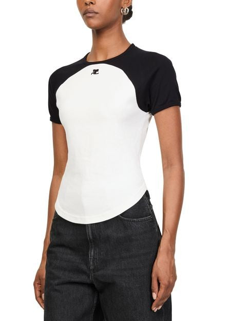 COURREGES Circle contrast t-shirt - Image 4